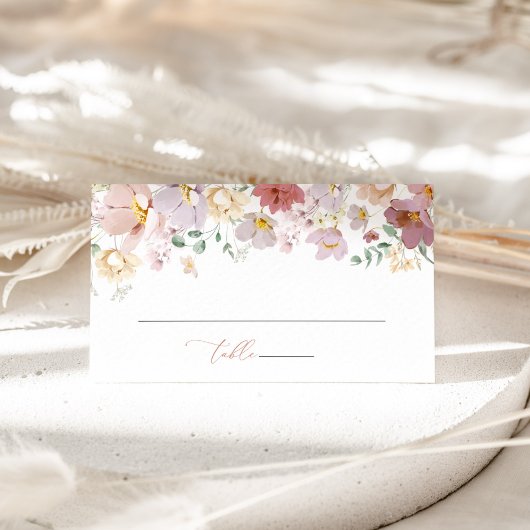カラフル フラワー 野の花 ボヘミアン 結婚式 プレイスカード