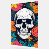 カラフル,フローラスカルアート アクリルサイン (傾斜)