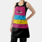 カラフル |フローラ |モノグラパーソナライズされたム エプロン (インサイチュ)