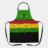 カラフル |フローラ |モノグラムパーソナライズされた エプロン (正面)