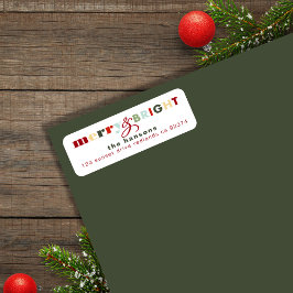 カラフル&ブメリーライトクリスマス差出人住所 ラベル