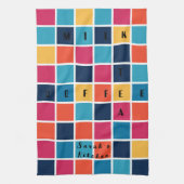 カラフル&ブライトクロスワードパズル キッチンタオル (縦)