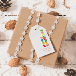 カラフル&ブライトメリークリスマスファミリーギフトラベル ギフトタグ