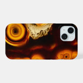 カラフル ブラウン アゲート iPhone 15ケース (裏面横)