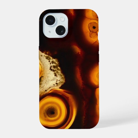 カラフル ブラウン アゲート iPhone 15ケース (裏面)