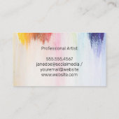 カラフル | ブラシストローク | アーティスト | 絵を描ブラシ 名刺 (裏面)