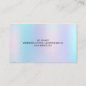 カラフル |ブラシストローク |ホログラフィック勾配 名刺 (裏面)
