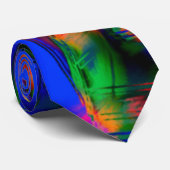 カラフル「ブラシストローク」付きツイスト正方形 ネクタイ (ロール)