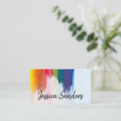 カラフル | ブラシストローク | 芸術的 名刺 (スタンド正面)