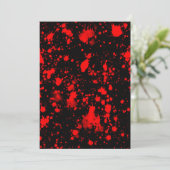 カラフル ブラック レッド ペイント スプラッター アート スプラッシュ 招待状 (スタンド正面)