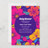 カラフル ブルームズ - ドーパミン スタイル - レトロ フラワーズ 招待状 (正面)