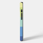 カラフル ブルー グリーン イエロー アブストラクト ストライプ ネーム Case-Mate iPhoneケース (裏面 / 左)