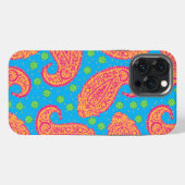 カラフル ペイズリー柄 iPhone カバー (裏面横)