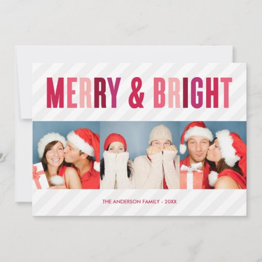 カラフル |ホリデーフォトカード シーズンカード (正面)