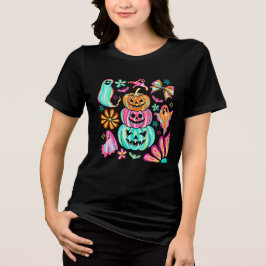カラフル・ボホハロウィンのカボチャ トライブレンドTシャツ