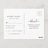 カラフル ボホー RSVP ポストカード (裏面)