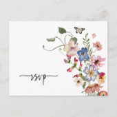カラフル ボホー RSVP ポストカード (正面)