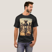 カラフル ポップアート パグ Tシャツ (正面フル)