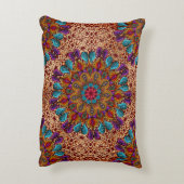 カラフル マンダラ ボヘミアンスタイル マキシマリスト ヒッピーファッション アクセントクッション (裏面(縦))
