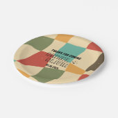 カラフル ミニマリスト ウェディング ペーパープレート (アングル)