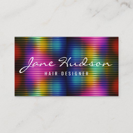 カラフル ミニマル エレガント デザイン 名刺 (正面)