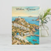 カラフル ミロス ギリシャ エーゲ海 旅行 カード (スタンド正面)