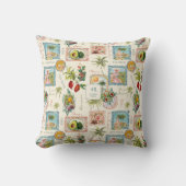 カラフル メキシカン トラベル プリント モノグラム クッション (正面)