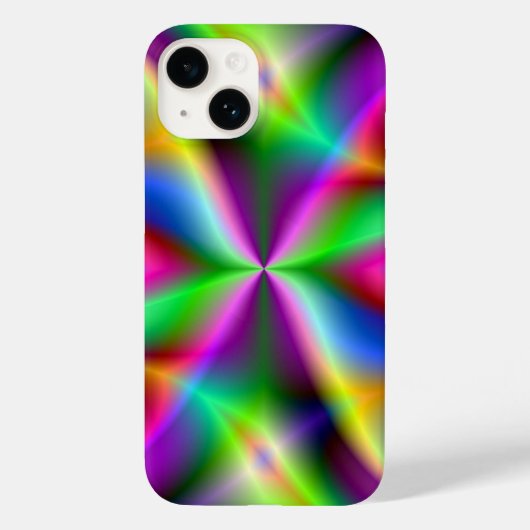 カラフル メタリック フラクタル 光沢 Case-Mate iPhoneケース (裏面)