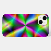 カラフル メタリック フラクタル 光沢 Case-Mate iPhoneケース (裏面 (横))