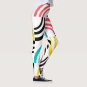 カラフル,モダンおもしろい,明るい幾何学図形 レギンス (右)