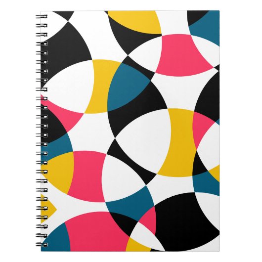 カラフル,モダントレンディー，円形グラフカッコいいィック ノートブック (正面)