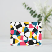 カラフル,モダントレンディー，円形グラフカッコいいィック ポストカード (スタンド正面)