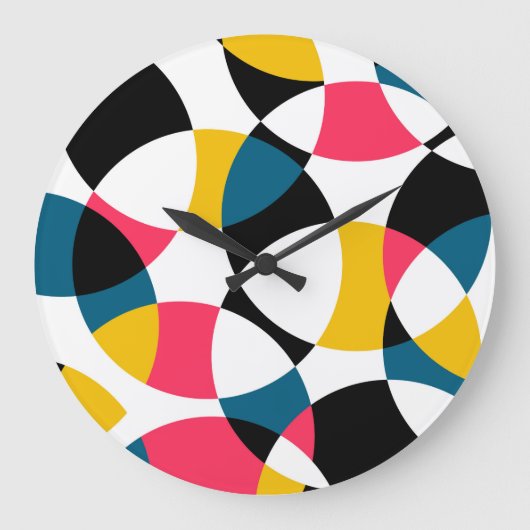 カラフル,モダントレンディー,円形グラフカッコいいィック ラージ壁時計 (正面)