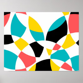 カラフル,モダントレンディー，回カッコいい輪ユニーク式 ポスター