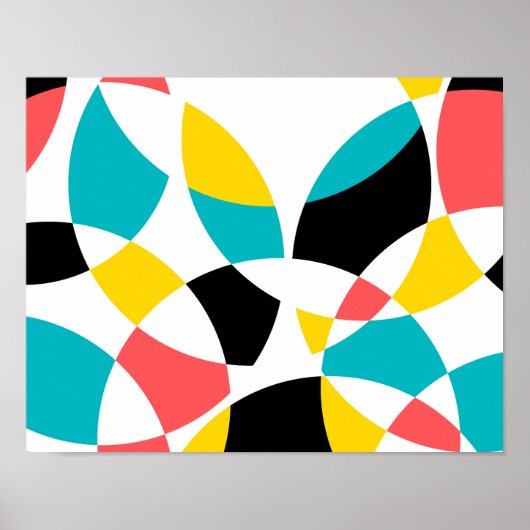 カラフル,モダントレンディー，回カッコいい輪ユニーク式 ポスター (正面)