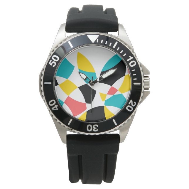 カラフル,モダントレンディー，回カッコいい輪ユニーク式 腕時計 (正面)