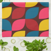 カラフル,モダントレンディー,都市花抽象化 キッチンタオル (折り畳み)