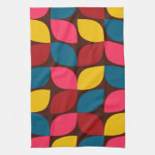 カラフル,モダントレンディー,都市花抽象化 キッチンタオル (縦)