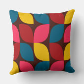 カラフル,モダントレンディー,都市花抽象化 クッション (裏面)