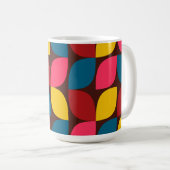 カラフル,モダントレンディー,都市花抽象化 コーヒーマグカップ (正面右)