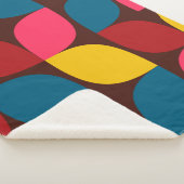 カラフル,モダントレンディー，都市花抽象化 シェルパブランケット (3/4)