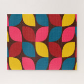 カラフル,モダントレンディー,都市花抽象化 ジグソーパズル (横)