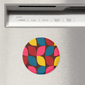 カラフル,モダントレンディー，都市花抽象化 マグネット (インサイチュ (食洗機))