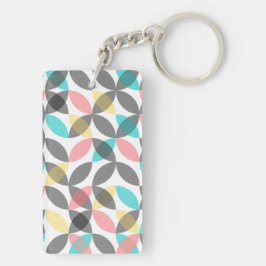 カラフル,モダン明るい円 キーホルダー