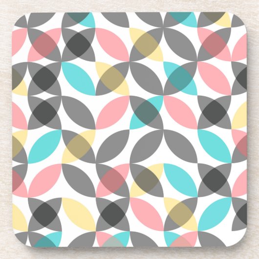 カラフル,モダン明るい円 コースター (正面)