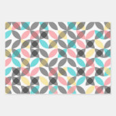 カラフル,モダン明るい円 ラッピングペーパーシート (正面2)