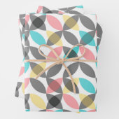 カラフル,モダン明るい円 ラッピングペーパーシート (インサイチュ)