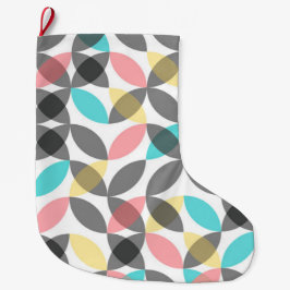 カラフル,モダン明るい円 ラージクリスマスストッキング