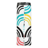 カラフル,モダン,おもしろい，明るい幾何学的グラフィック タンブラー (裏面)