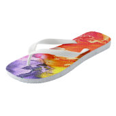 カラフル モダン アブストラクト ペイント ビーチサンダル (アングル)